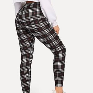Plaid print leggings